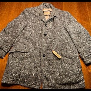 Vintage Car Coat Overcoat tweed McGregor Tweedcaster wool